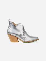 A Perfect Jane Atlantis Vegan Apple Leather Ankle Boots | Silver