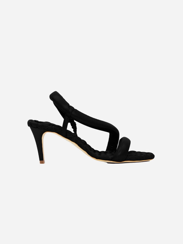 AERA Isabella Vegan Nappa Leather Heeled Sandals | Black