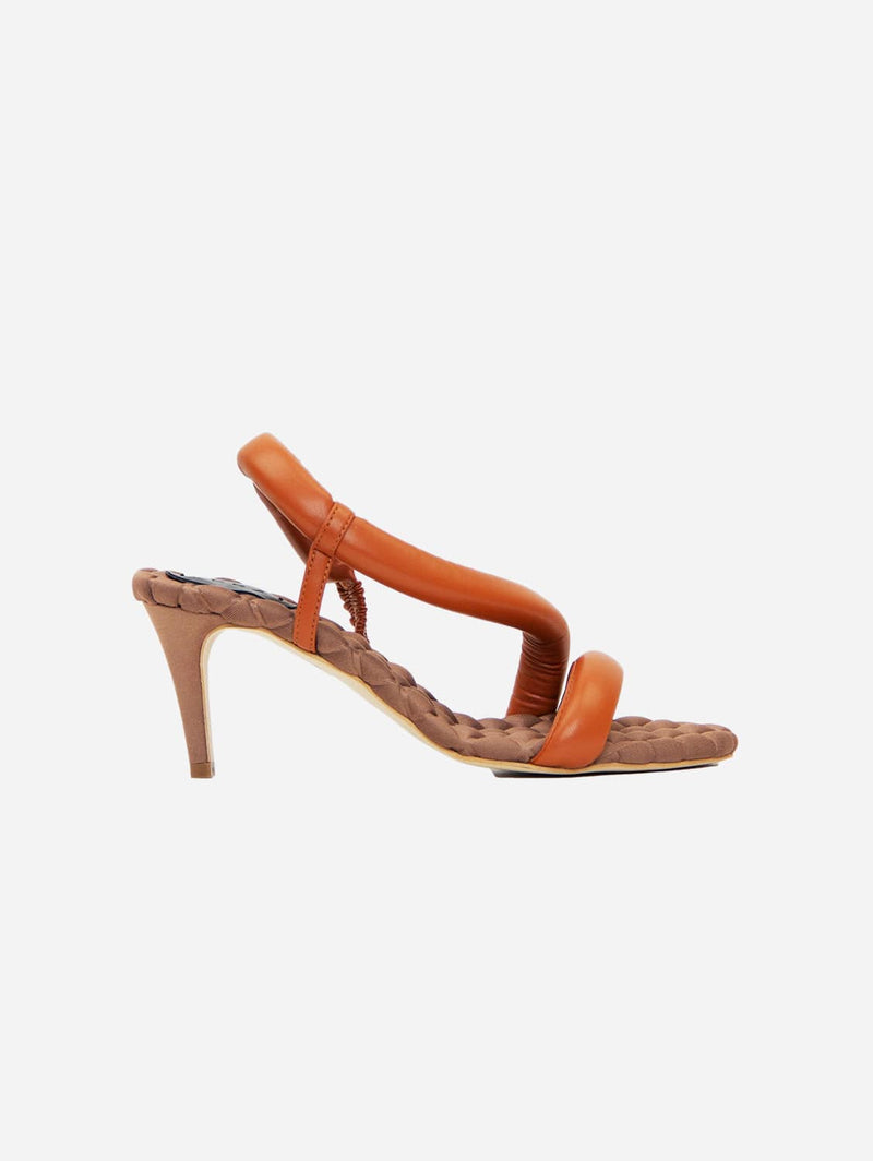 AERA Isabella Vegan Nappa Leather Heeled Sandals | Brown