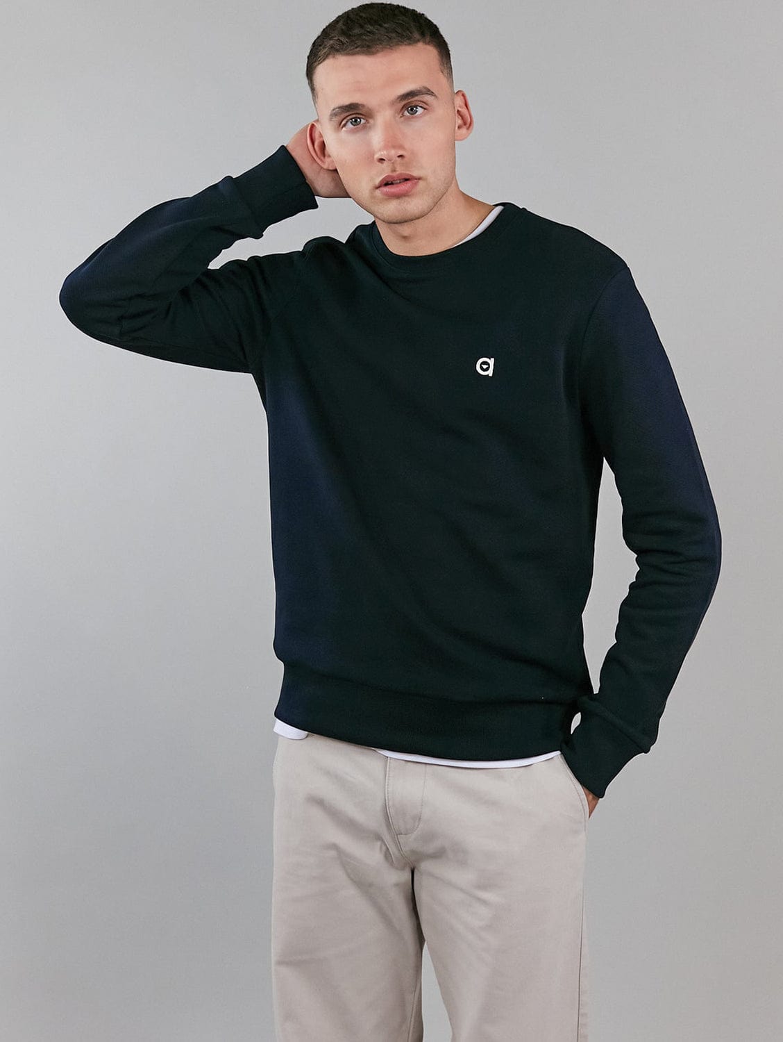 Altid Clothing Crew Neck Organic Cotton Sweatshirt | Black