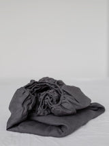 Immaculate Vegan - AmourLinen Linen fitted sheet in Charcoal AU King / Charcoal