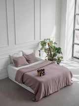 Immaculate Vegan - AmourLinen Linen duvet cover in Rosy Brown AU/NZ King Single / Rosy Brown