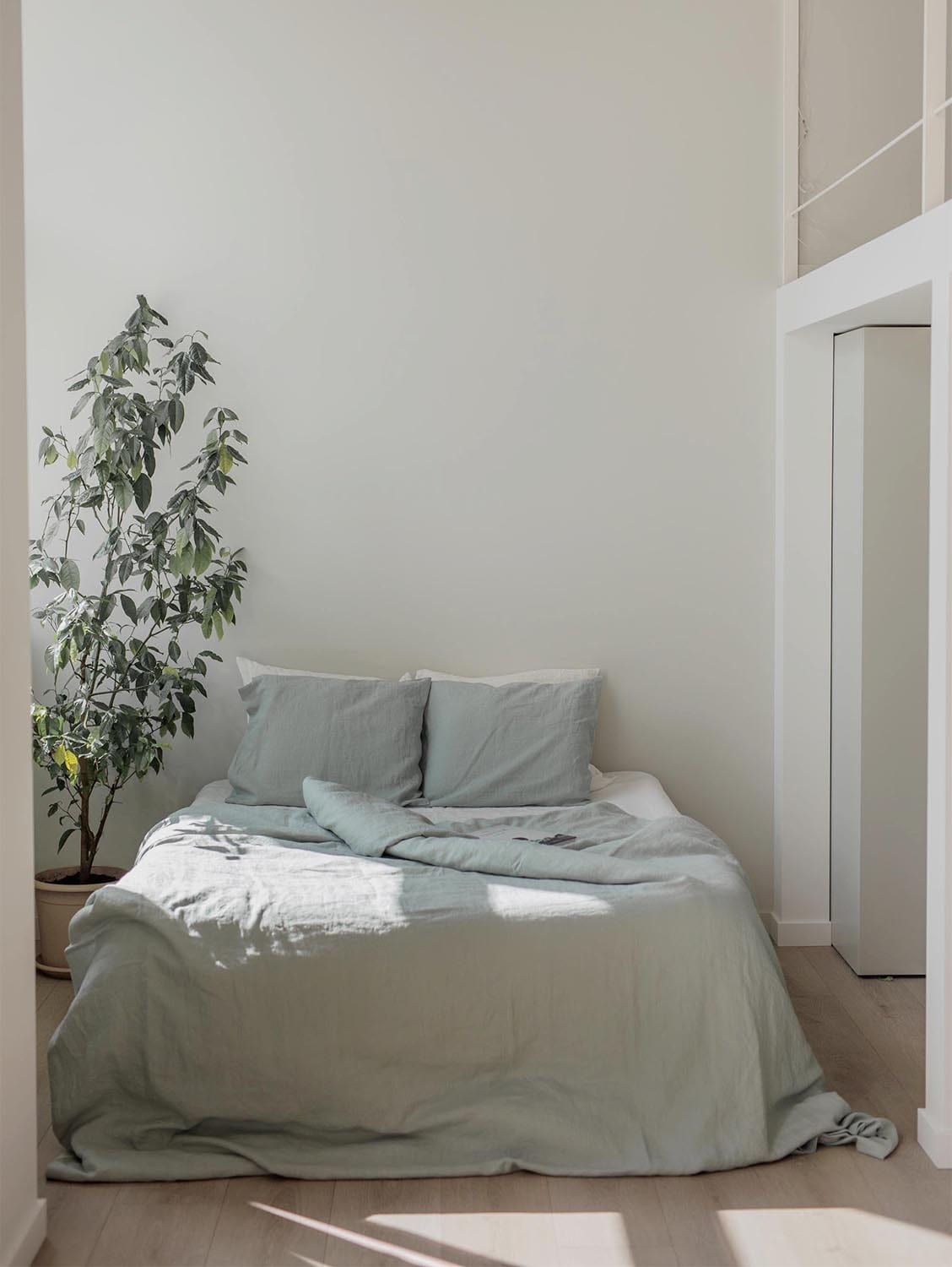 Bedsure 100 washed cotton duvet cover king size sage green