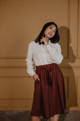 Immaculate Vegan - AmourLinen Bergen mid-length linen skirt
