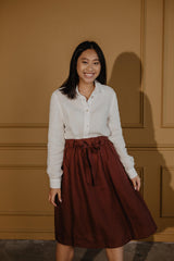 Immaculate Vegan - AmourLinen Bergen mid-length linen skirt