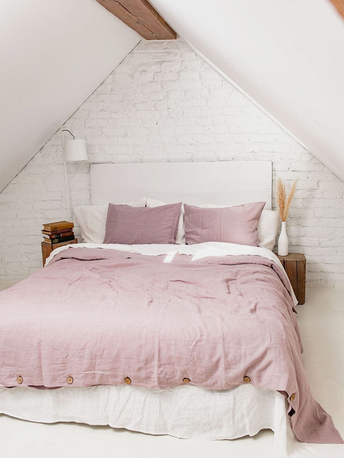 AmourLinen Linen bedding set in Dusty Rose EUSuperKing+Standart / Dusty Rose