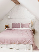 Immaculate Vegan - AmourLinen Linen bedding set in Dusty Rose EUSuperKing+Standart / Dusty Rose