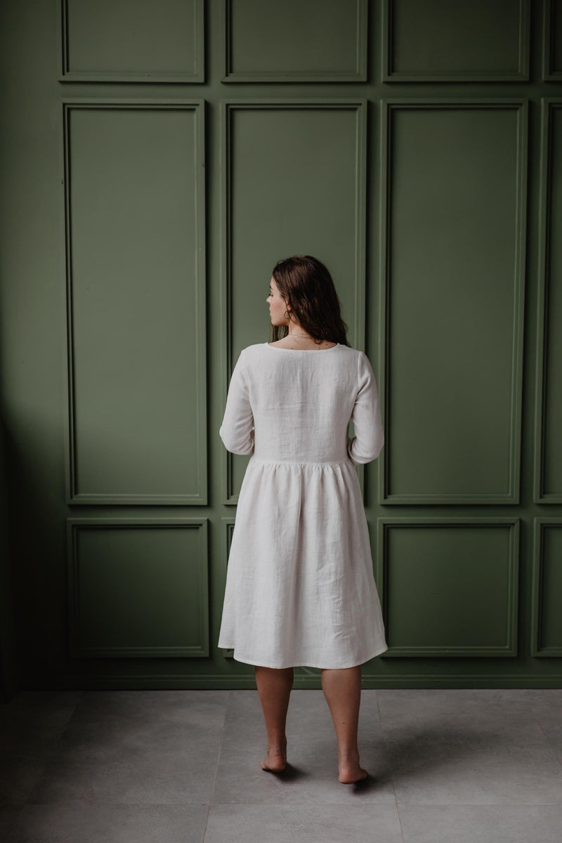 AmourLinen Lapland mid-length linen dress