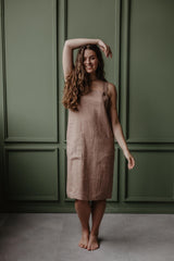 Immaculate Vegan - AmourLinen Linen apron dress JADE