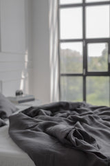 Immaculate Vegan - AmourLinen Linen bedding set in Charcoal