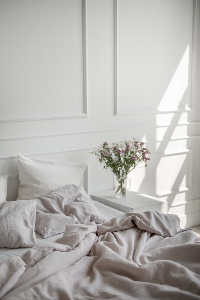 AmourLinen Linen bedding set in Cream