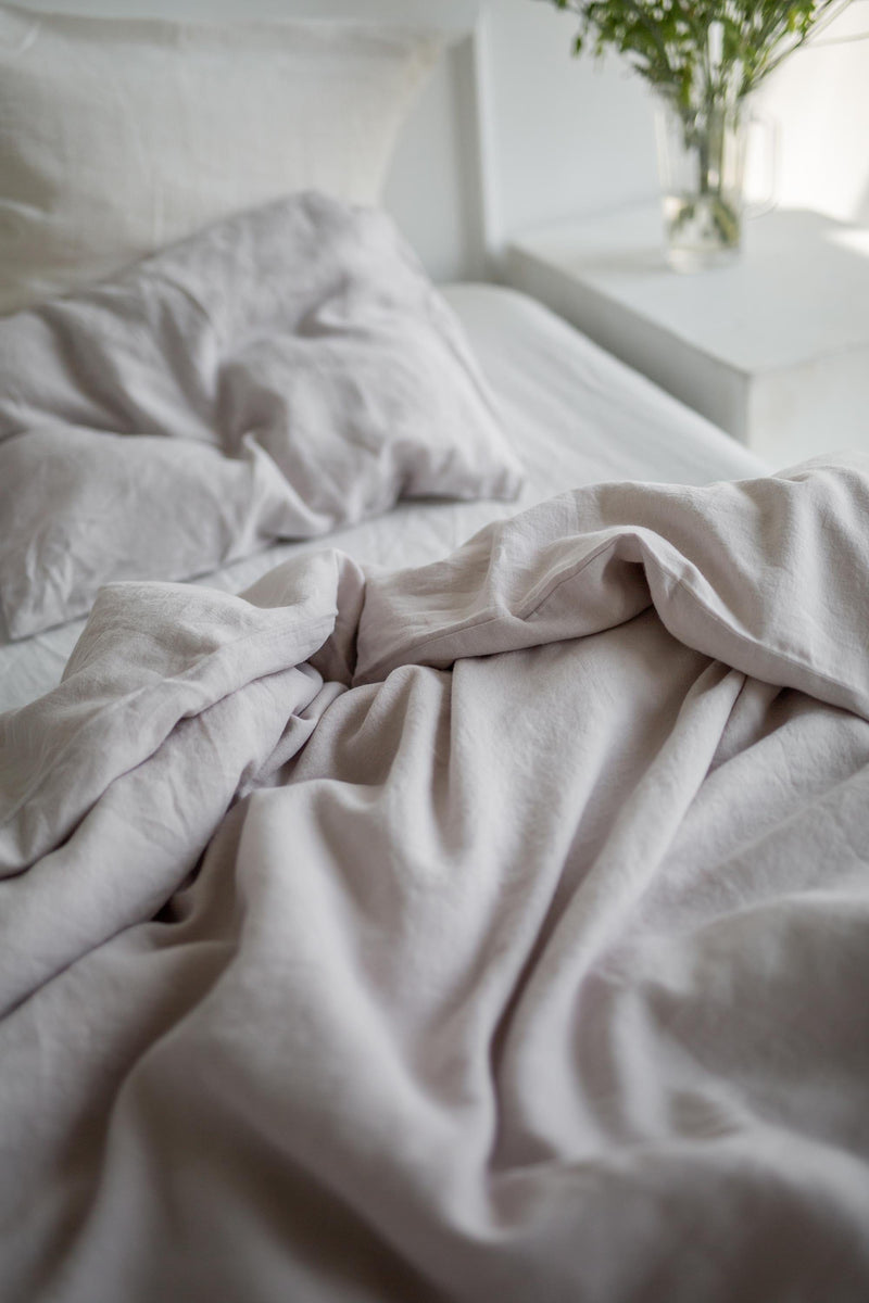 AmourLinen Linen bedding set in Cream