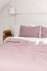 Immaculate Vegan - AmourLinen Linen bedding set in Dusty Rose