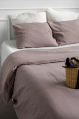 Immaculate Vegan - AmourLinen Linen bedding set in Rosy Brown