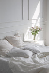 Immaculate Vegan - AmourLinen Linen bedding set in White