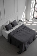 Immaculate Vegan - AmourLinen Linen duvet cover in Charcoal