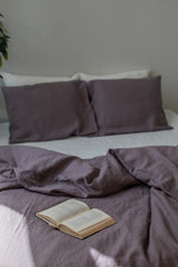 Immaculate Vegan - AmourLinen Linen duvet cover in Dusty Lavender