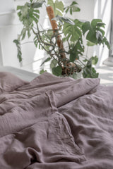 Immaculate Vegan - AmourLinen Linen duvet cover in Rosy Brown