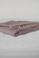 Immaculate Vegan - AmourLinen Linen flat sheet in Rosy Brown