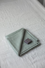 Immaculate Vegan - AmourLinen Linen flat sheet in Sage Green