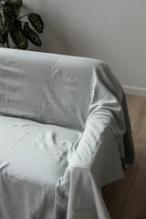 Immaculate Vegan - AmourLinen Linen flat sheet in Sage Green