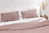 Immaculate Vegan - AmourLinen Linen pillowcase in Rosy Brown