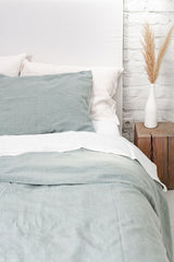 Immaculate Vegan - AmourLinen Linen pillowcase in Sage Green