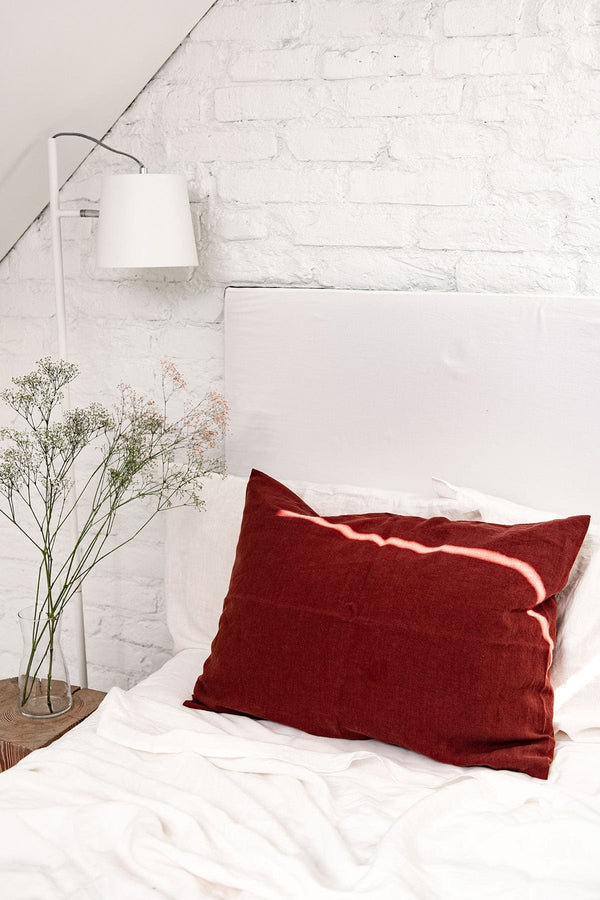AmourLinen Linen pillowcase in Terracotta