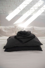 Immaculate Vegan - AmourLinen Linen sheets set in Charcoal