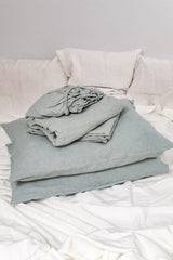 Immaculate Vegan - AmourLinen Linen sheets set in Sage Green