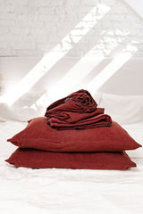 Immaculate Vegan - AmourLinen Linen sheets set in Terracotta