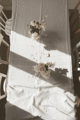 Immaculate Vegan - AmourLinen Linen tablecloth in Cream