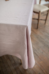 Immaculate Vegan - AmourLinen Linen tablecloth in Dusty Rose