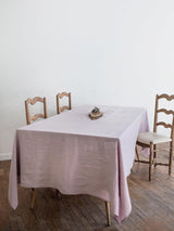 Immaculate Vegan - AmourLinen Linen tablecloth in Dusty Rose Round 92"/235 cm / Dusty Rose