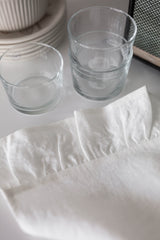 Immaculate Vegan - AmourLinen Ruffled linen tea towel