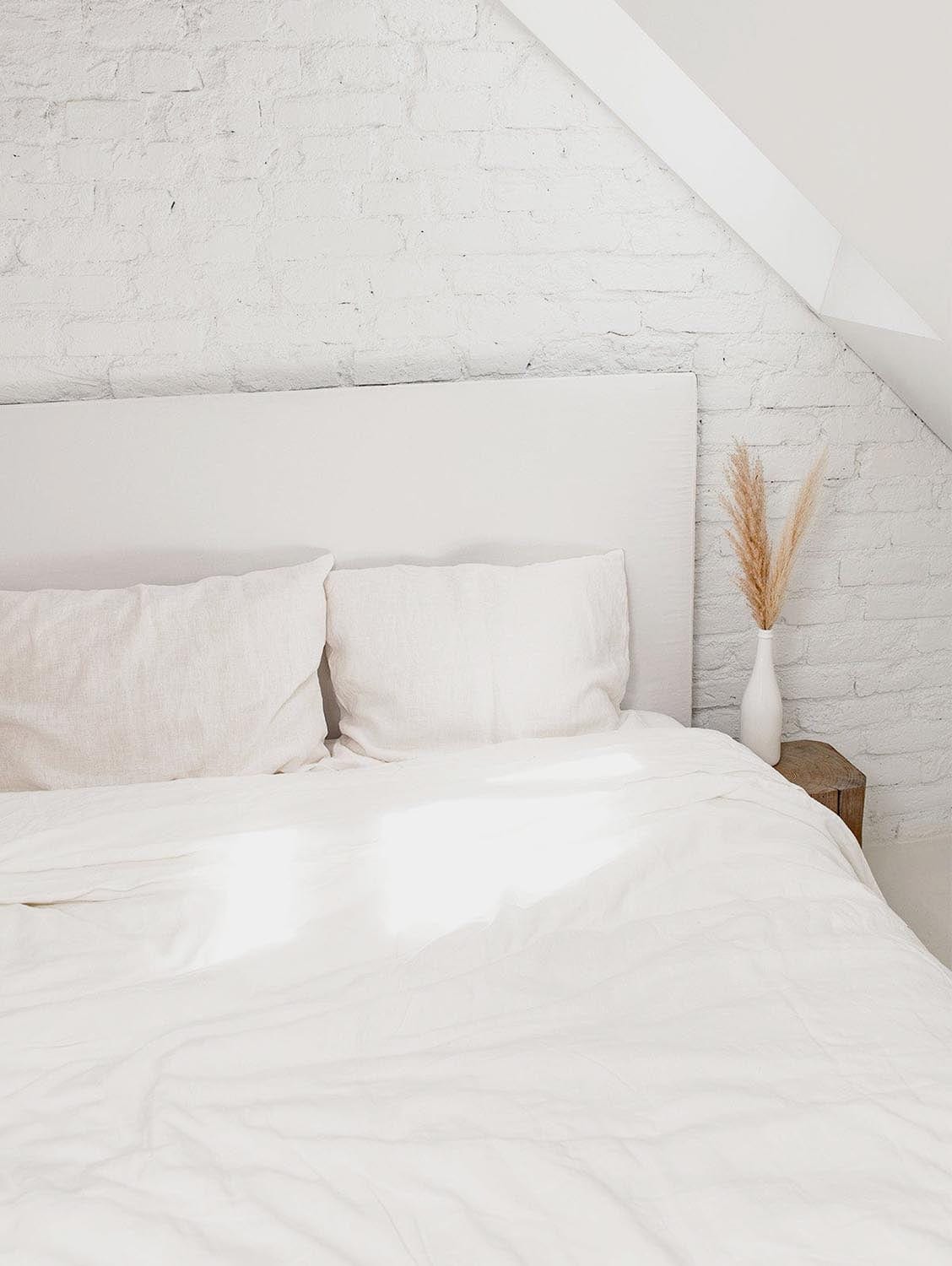 Linen Sheets Set White Immaculate Vegan