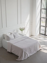 Immaculate Vegan - AmourLinen Linen bedding set in Cream US Double + Standart / Cream