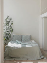 Immaculate Vegan - AmourLinen Linen bedding set in Sage Green US Double + Standart / Sage Green