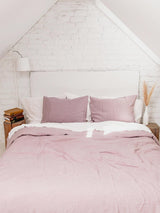 Immaculate Vegan - AmourLinen Linen sheets set in Dusty Rose US King + Queen pillowcases / Dusty Rose