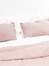 Immaculate Vegan - AmourLinen Linen sheets set in Rosy Brown US Queen DEEP + Standart pillowcases / Rosy Brown