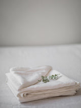 Immaculate Vegan - AmourLinen Linen flat sheet in White US Twin / White