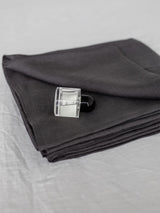 Immaculate Vegan - AmourLinen Linen flat sheet in Charcoal US Twin XL / Charcoal