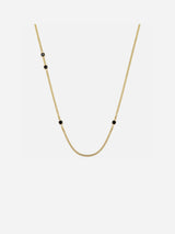 Immaculate Vegan - Ana Dyla Gemma Recycled 925 Sterling Silver Black Spinel Necklace | Gold Vermeil