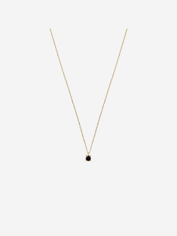 Ana Dyla Irem Recycled 925 Sterling Silver Black Spinel Necklace | Gold Vermeil