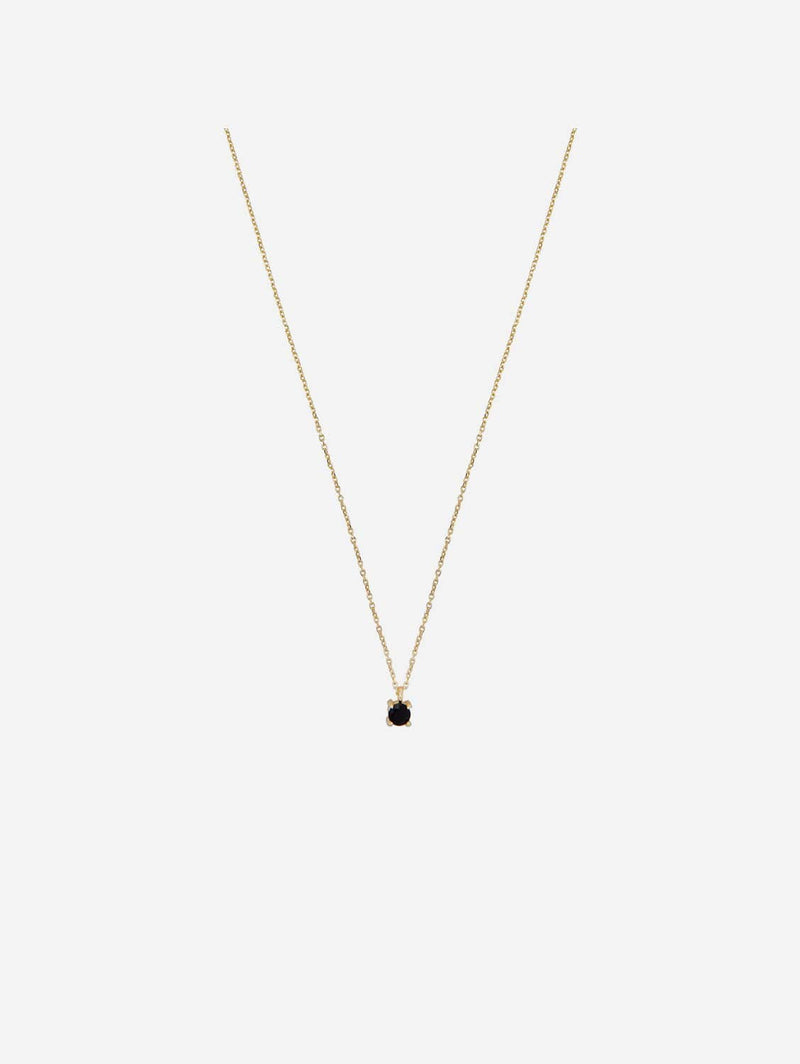 Ana Dyla Irem Recycled 925 Sterling Silver Black Spinel Necklace | Gold Vermeil