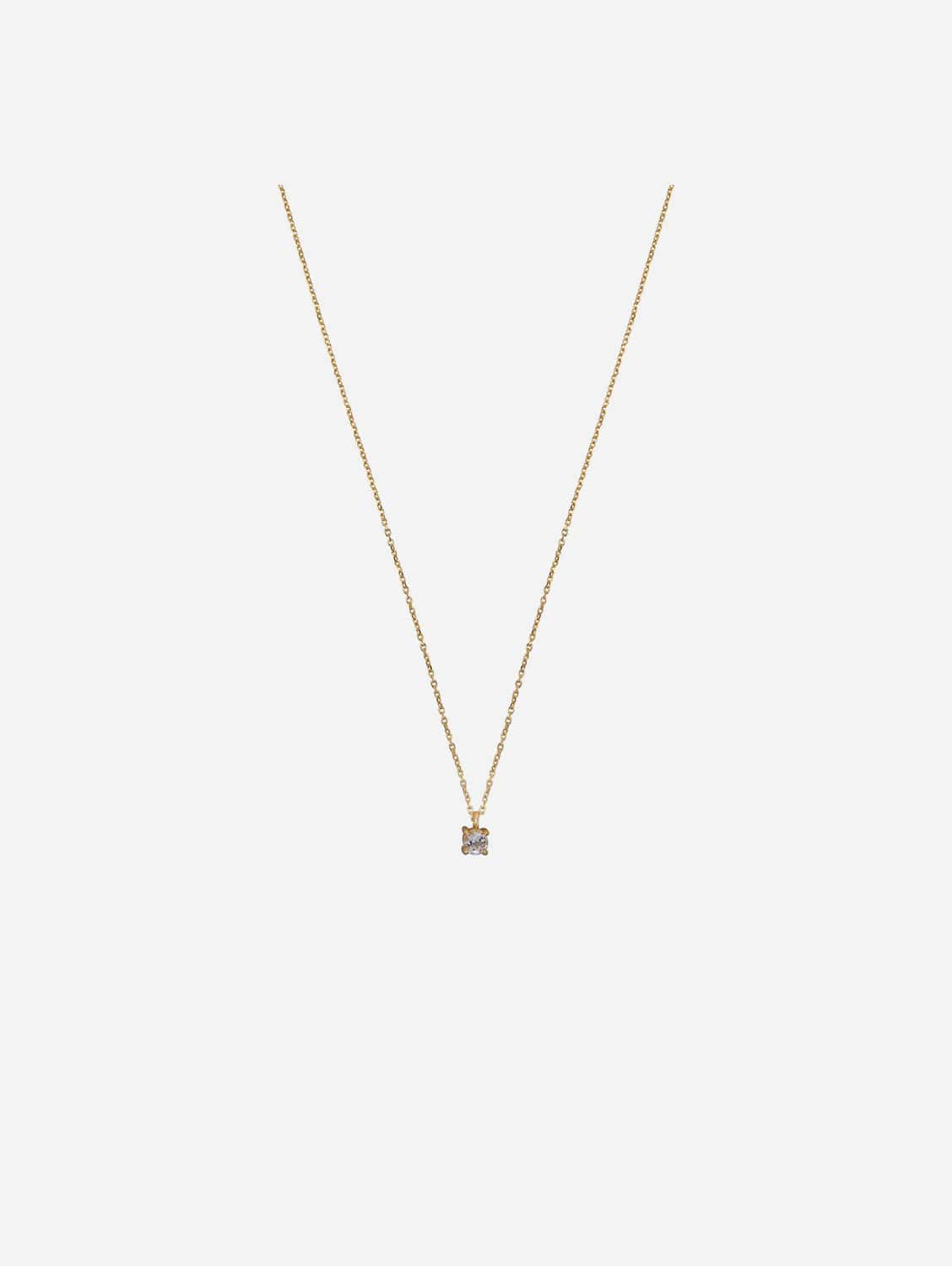 Ana Dyla Salma Recycled 925 Sterling Silver White Topaz Necklace | Gold Vermeil