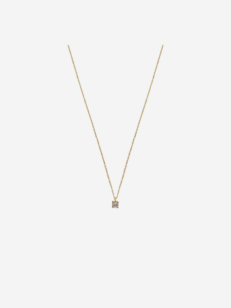 Ana Dyla Salma Recycled 925 Sterling Silver White Topaz Necklace | Gold Vermeil