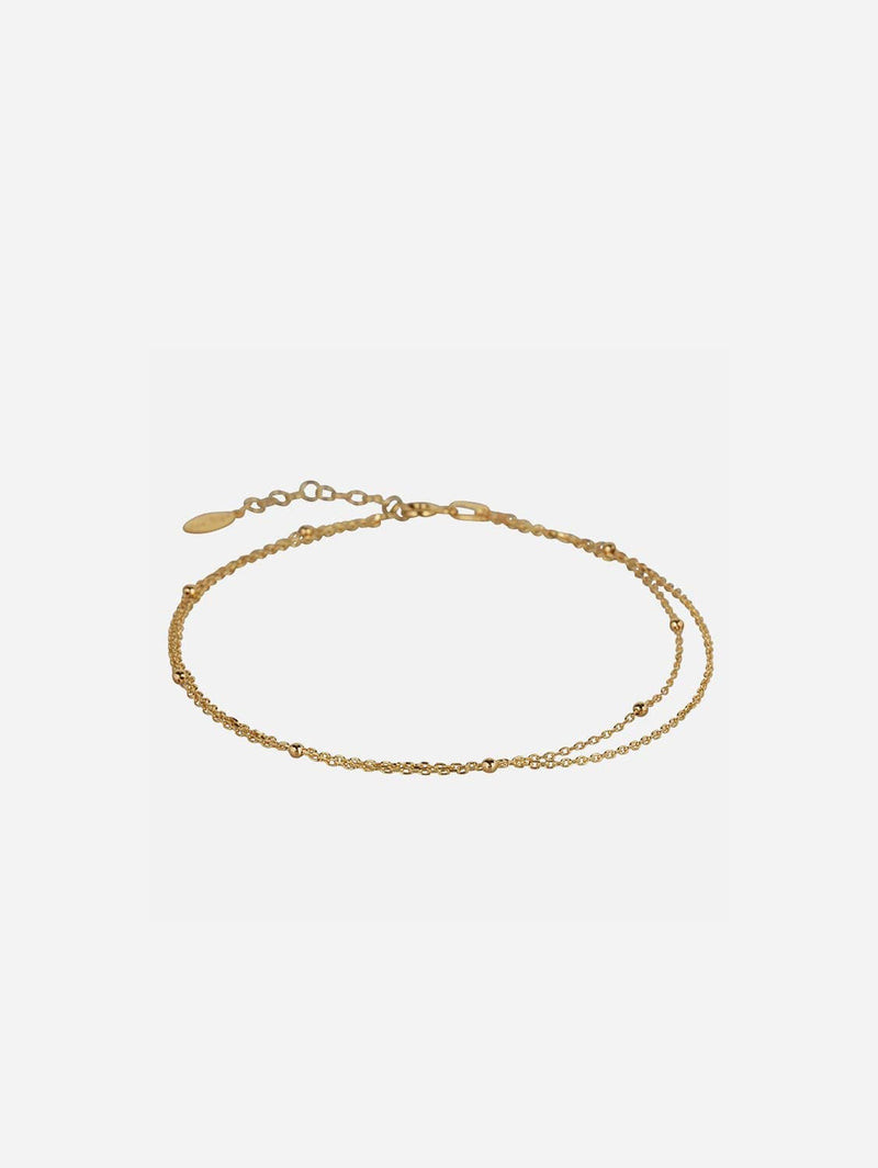 Ana Dyla Tori Recycled 925 Sterling Silver Ankle Bracelet | Gold Vermeil