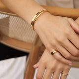 Immaculate Vegan - Ana Dyla Zora Recycled 925 Sterling Silver Bracelet | Gold Vermeil