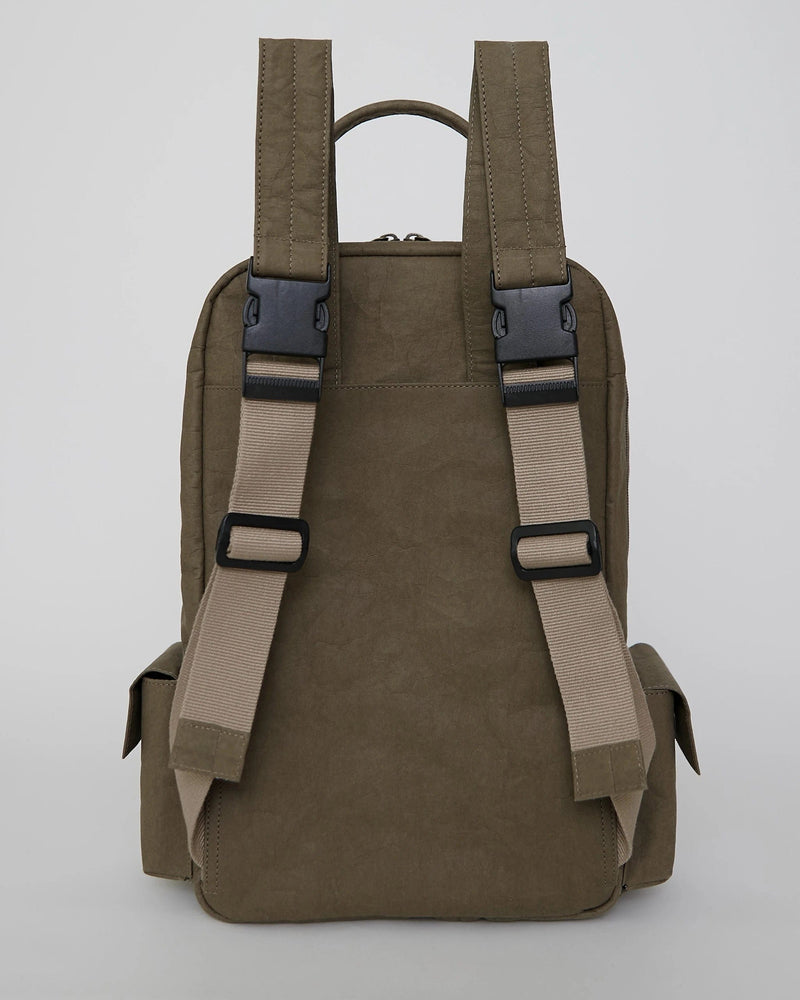 ARGOT Verlan Vegan Leather Wood Backpack | Olive